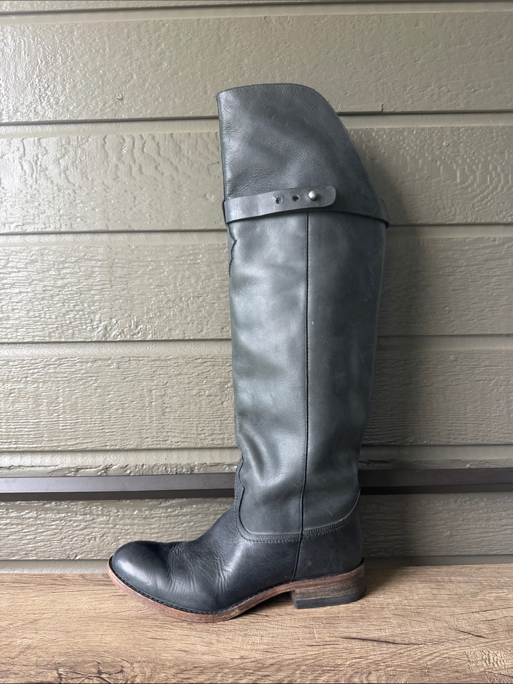 Spirit by Lucchese Women’s Tall Black Leather Riding Boots size 6.5